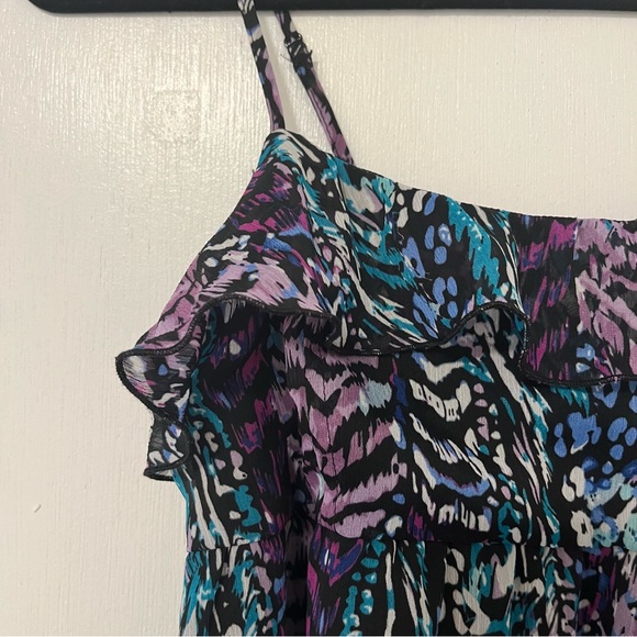 Candies flowy strap top. Multicolored animal print. Size L. - Picture 4 of 4